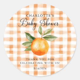 Orange Blossom Bliss Little Cutie Classic Round Sticker