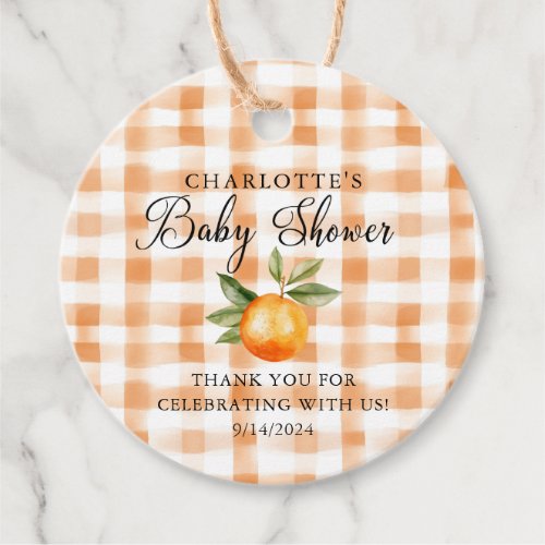 Orange Blossom Bliss Little Cutie Favor Tags