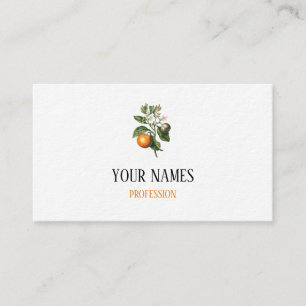 ORANGE BLOSSOM BOTANICAL BUSINESS CARD BY REDOUTÉ