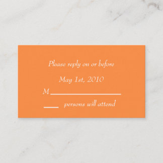 Orange Blossom Enclosure Card