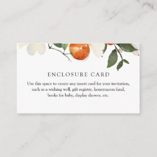 Orange Blossom Enclosure Card