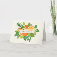 Orange Blossom Folded Thank You Card