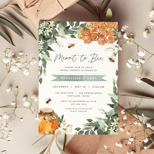 Orange Blossom Honey Bee Bridal Shower Invitation