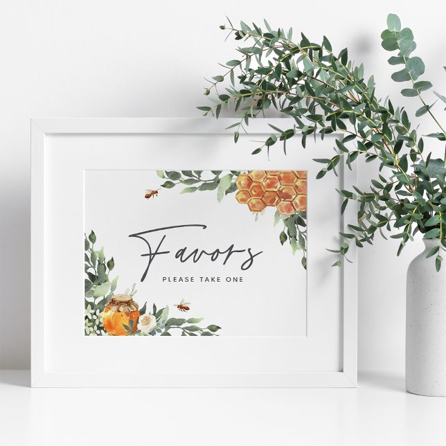 Orange Blossom Honey Bee Favors Sign (Creator Uploaded)
