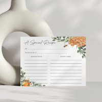 Orange Blossom Honey Bee Recipe Card