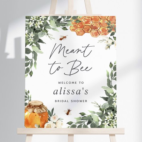 Orange Blossom Honeybee Bridal Shower Welcome Sign