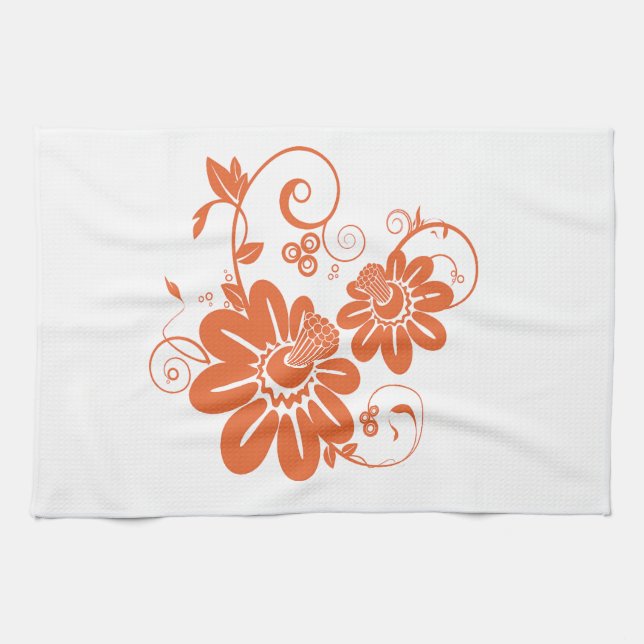 Orange Blossom Kitchen Towel (Horizontal)