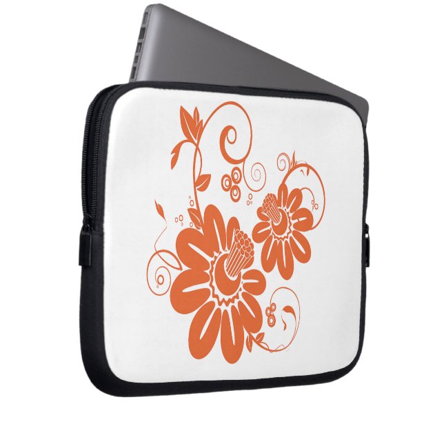 Orange Blossom Laptop Sleeve (Front Right)