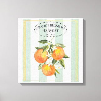 Orange Blossom - Mediterranean Citrus Label Canvas Print