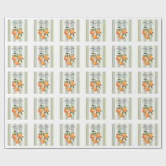Orange Blossom - Mediterranean Citrus Label Wrapping Paper
