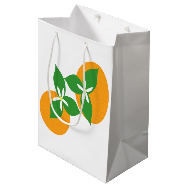 Orange Blossom Medium Gift Bag (Front Angled)