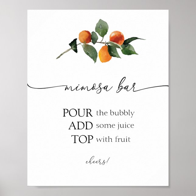 Orange Blossom Mimosa Bar Sign (Front)