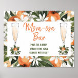 Orange Blossom Momosa Bar Shower Sign at Zazzle