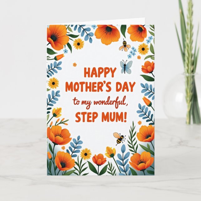 Orange Blossom Mother Card (Front)