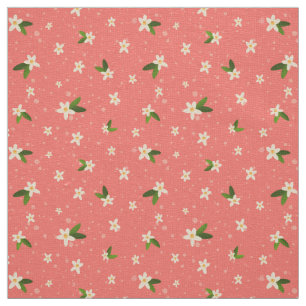 Orange Blossom Pattern Fabric