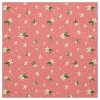 Orange Blossom Pattern Fabric