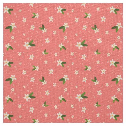 Orange Blossom Pattern Fabric