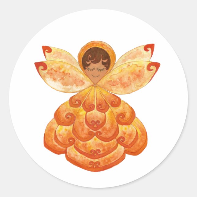Orange Blossom Pixie Sticker (Front)