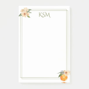 Orange Blossom Post It Notes
