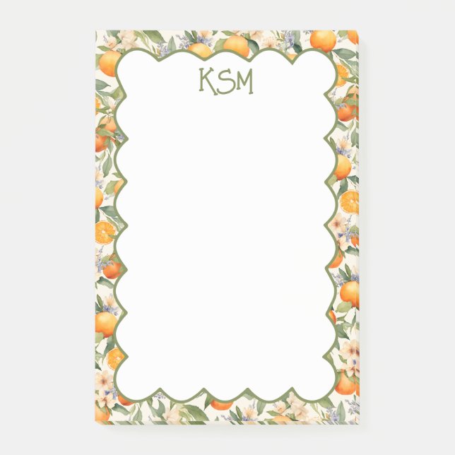 Orange Blossom Post it Notes (Front)