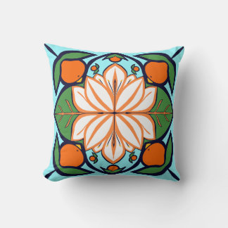 Orange Blossom Throw Pillow