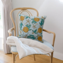 Orange Blossom Throw Pillow