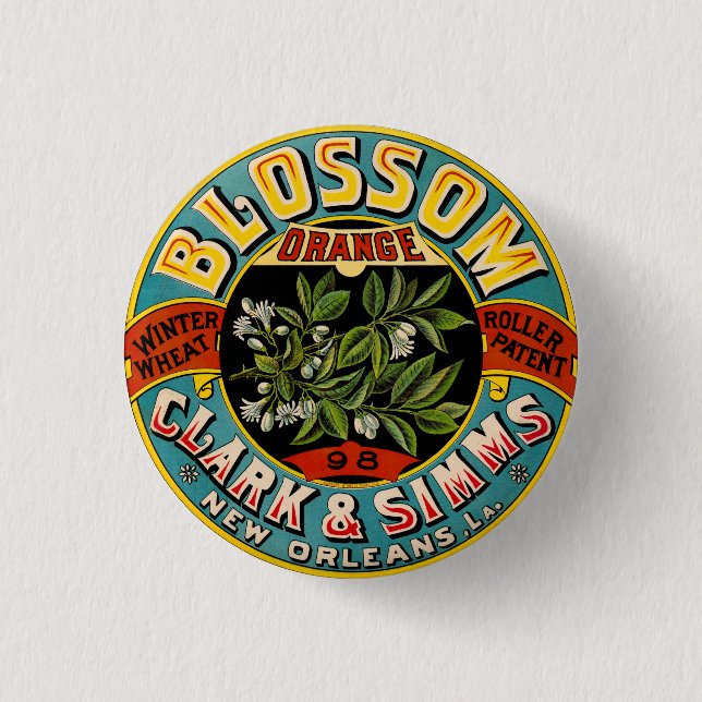Orange Blossom Winter Wheat Button (Front)