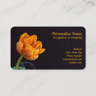 Orange Blossoming Flower Rose Bud Floral Business Card