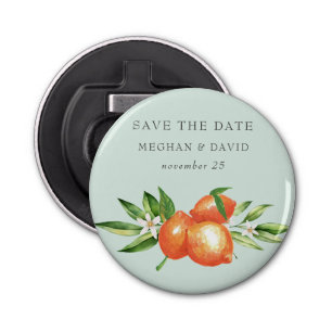 Orange Blossoms Citrus Botanical Wedding Bottle Opener