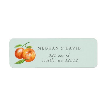 Orange Blossoms Citrus Botanical Wedding  Label