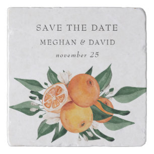 Orange Blossoms Citrus Botanical Wedding   Trivet