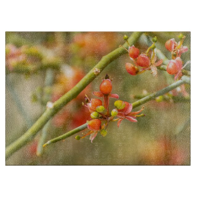 Orange blossoms cutting board (Front)