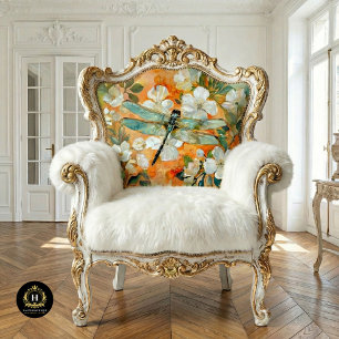 Orange Blossoms Dragonfly Vintage Decoupage  Tissue Paper