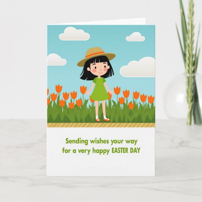 Orange Blossoms Easter Day Card (Front)