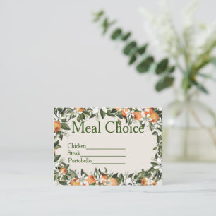 Orange & Blossoms Elegant Floral Enclosure Card