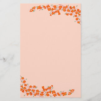 Orange Blossoms Stationery