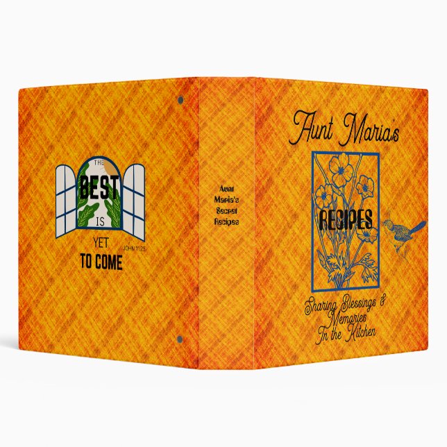 Orange Blue & Black Retro Binder (Background)