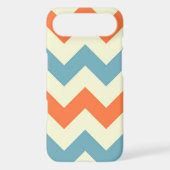 Orange blue chevron zigzag stripes zig zag pattern Case-Mate iPhone case (Back)