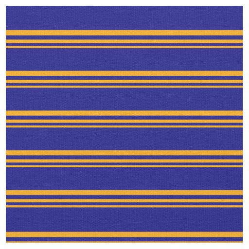 Orange & Blue Colored Lined Pattern Fabric