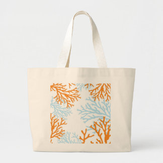 Orange & Blue Coral Tote Bag