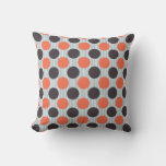 Orange, Blue &amp; Dark Gray Throw Pillow at Zazzle