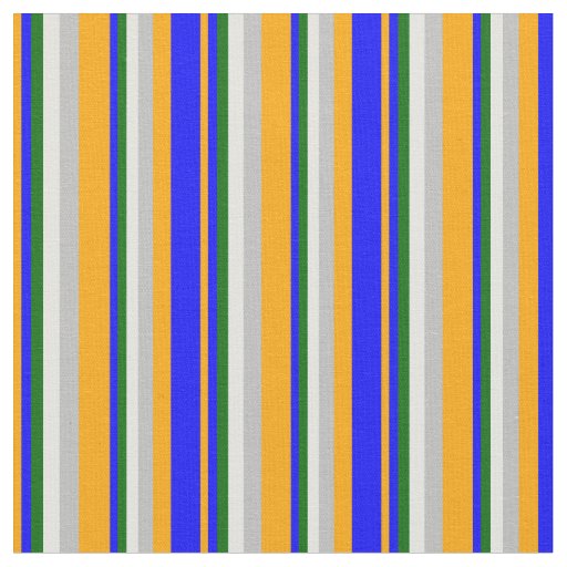 Orange, Blue, Dark Green, Light Cyan, and Grey Fabric