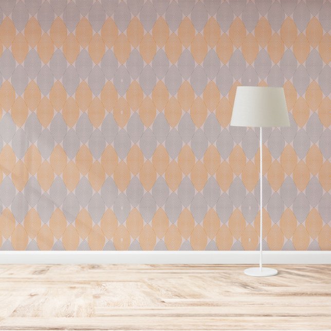 Orange Blue Ellipse Geometric Pattern Futuristic Wallpaper (Creator Uploaded)
