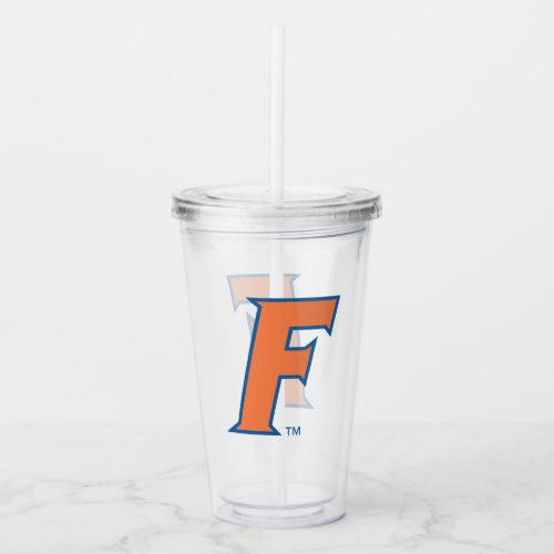 Orange  Blue Florida F Logo Acrylic Tumbler