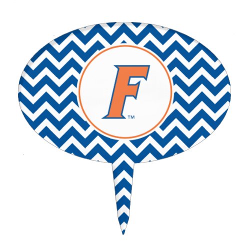 Orange  Blue Florida F Logo Cake Topper