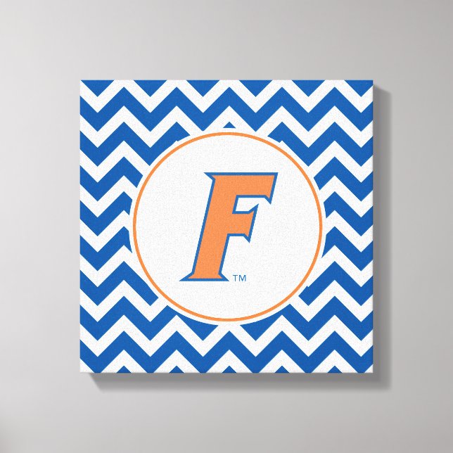 Orange & Blue Florida F Logo Canvas Print (Front)
