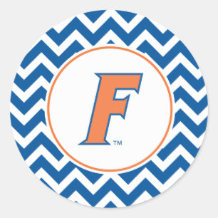 Orange & Blue Florida F Logo Classic Round Sticker