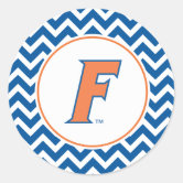  Florida Gators ORANGE BLOCK F Logo 4 Vinyl Decal Car