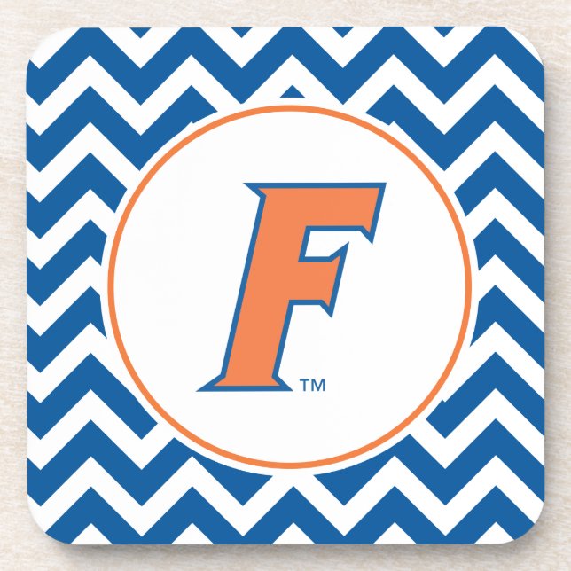 Orange & Blue Florida F Logo Coaster (Front)
