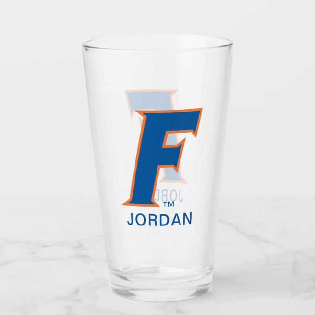 Orange & Blue Florida F Logo Glass (Front)